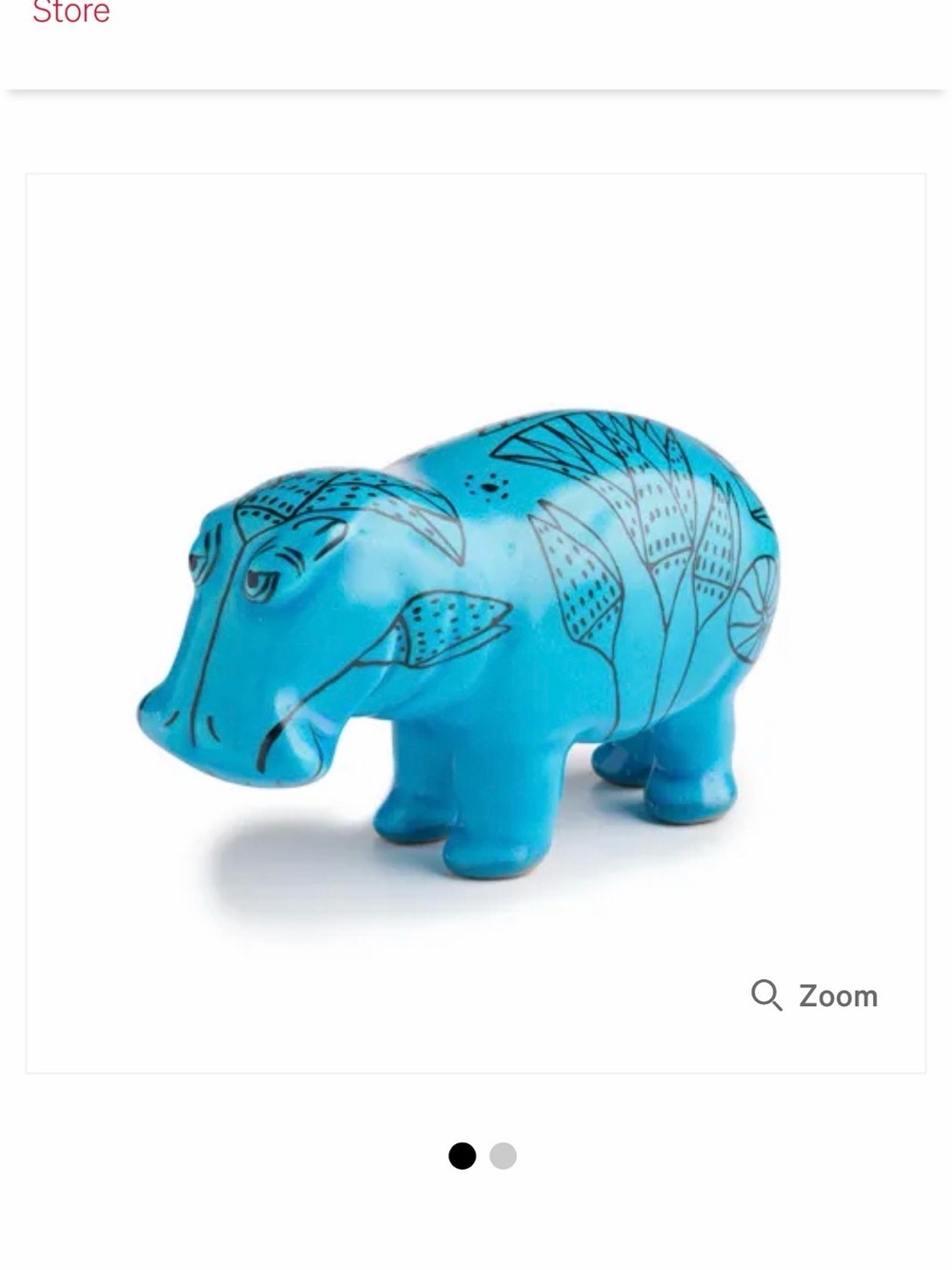THE MET Blue Decorative Hippo Sculpture William the Hippo